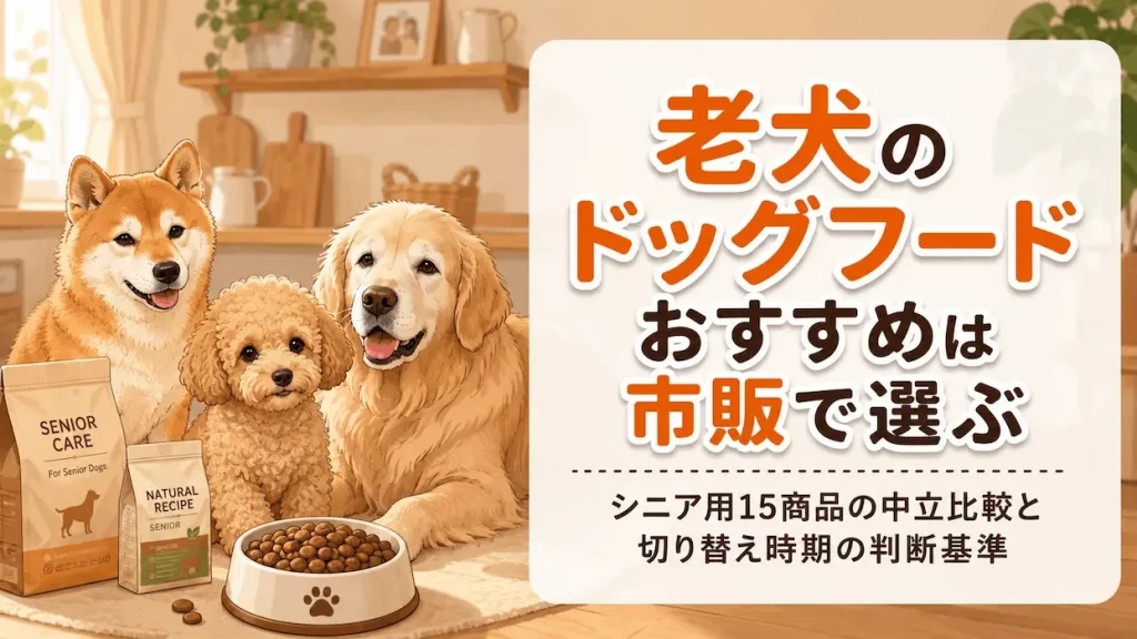 老犬のドッグフードおすすめは市販で選ぶ｜シニア用15商品の中立比較と切り替え時期の判断基準
