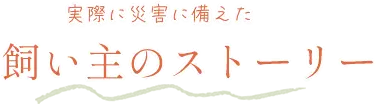 実際に災害に備えた飼い主のストーリー